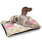 Pink & Green Geometric Outdoor Dog Beds - Large - IN CONTEXT