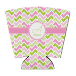 Pink & Green Geometric Party Cup Sleeve - with Bottom (Personalized)