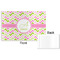 Pink & Green Geometric Disposable Paper Placemat - Front & Back