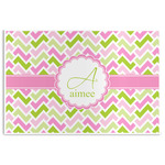 Pink & Green Geometric Disposable Paper Placemats (Personalized)