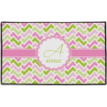 Pink & Green Geometric Door Mat - 60"x36" (Personalized)