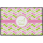 Pink & Green Geometric Door Mat - 36"x24" (Personalized)