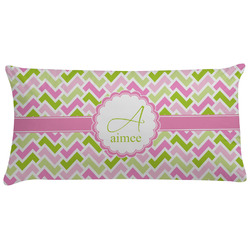 Pink & Green Geometric Pillow Case - King (Personalized)