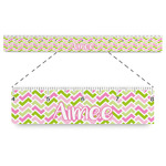 Pink & Green Geometric Plastic Ruler - 12" (Personalized)