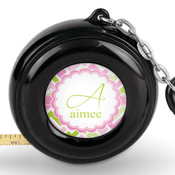 Pink & Green Geometric Pocket Tape Measure - 6 Ft w/ Carabiner Clip (Personalized)