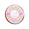 Pink & Green Geometric Printed Icing Circle - XSmall - On Cookie