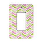 Pink & Green Geometric Rocker Style Light Switch Cover - Single Switch