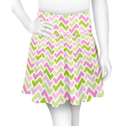 Pink & Green Geometric Skater Skirt - 2X Large