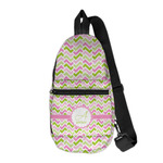 Pink & Green Geometric Sling Bag (Personalized)