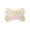 Pink & Green Geometric Small Bone Shaped Mat - Flat