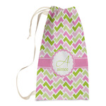 Pink & Green Geometric Laundry Bags - Small (Personalized)