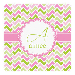 Pink & Green Geometric Square Decal - XLarge (Personalized)