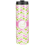 Pink & Green Geometric Stainless Steel Skinny Tumbler - 20 oz (Personalized)