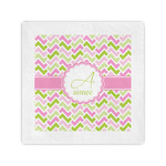 Pink & Green Geometric Cocktail Napkins (Personalized)