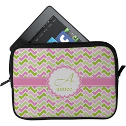 Pink & Green Geometric Tablet Case / Sleeve - Small (Personalized)