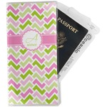 Pink & Green Geometric Travel Document Holder