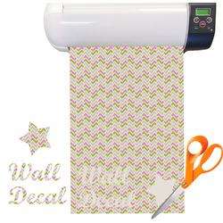 Pink & Green Geometric Vinyl Sheet (Re-position-able)