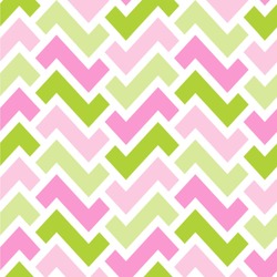 Pink & Green Geometric Wallpaper & Surface Covering (Peel & Stick 24"x 24" Sample)