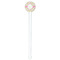 Pink & Green Geometric White Plastic 7" Stir Stick - Round - Single Stick