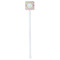 Pink & Green Geometric White Plastic Stir Stick - Double Sided - Square - Single Stick