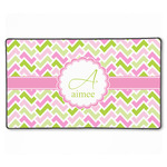 Pink & Green Geometric XXL Gaming Mouse Pad - 24" x 14" (Personalized)