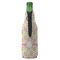 Pink & Green Geometric Zipper Bottle Cooler - BACK (bottle)