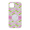 Pink & Green Geometric iPhone 14 Case - Back