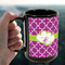 Clover 15oz. Black Mug - LIFESTYLE