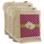 Clover Reusable Cotton Grocery Bags - Set of 3 (Personalized)