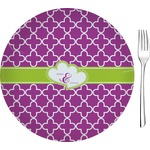 Clover 8" Glass Appetizer / Dessert Plates - Single or Set (Personalized)