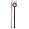 Clover Black Plastic 5.5" Stir Stick - Round - Dimensions