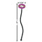 Clover Black Plastic 7" Stir Stick - Oval - Dimensions