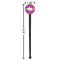 Clover Black Plastic 7" Stir Stick - Round - Dimensions