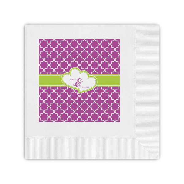 Custom Clover Coined Cocktail Napkins (Personalized)