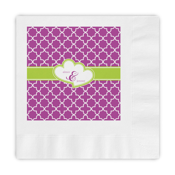 Custom Clover Embossed Decorative Napkins (Personalized)