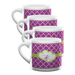 Clover Double Shot Espresso Cups - Set of 4 (Personalized)