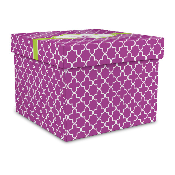 Custom Clover Gift Box with Lid - Canvas Wrapped - Large (Personalized)