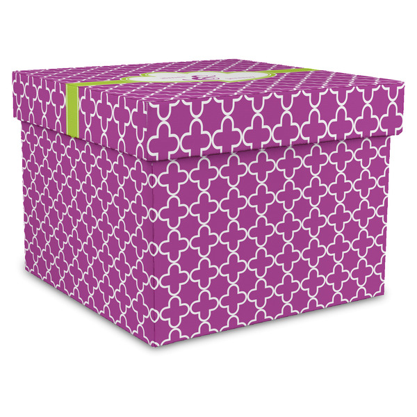 Custom Clover Gift Box with Lid - Canvas Wrapped - X-Large (Personalized)