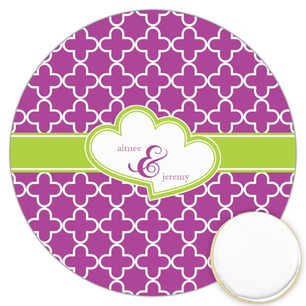 Custom Clover Printed Cookie Topper - 3.25" (Personalized)