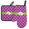 Clover Neoprene Oven Mitt and Pot Holder Set - Left