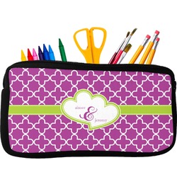 Clover Neoprene Pencil Case - Small w/ Couple's Names