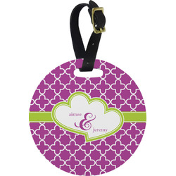 Clover Plastic Luggage Tag - Round (Personalized)