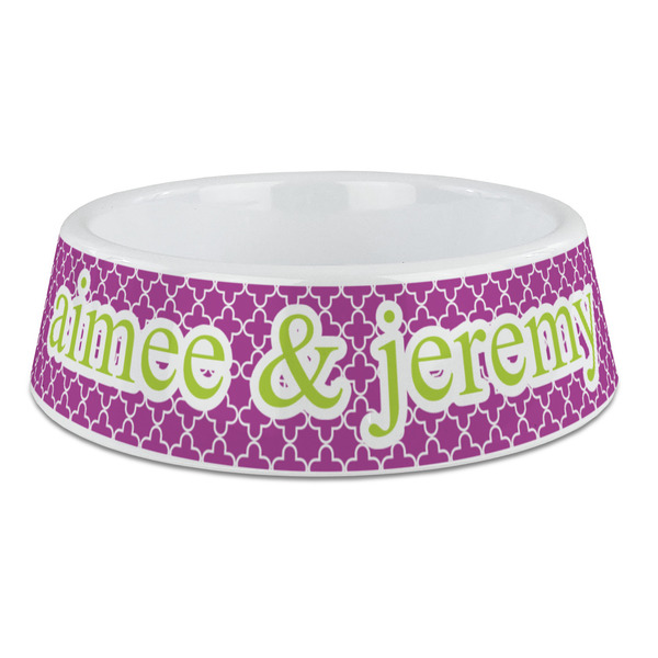 Custom Clover Plastic Dog Bowl - Large (Personalized)