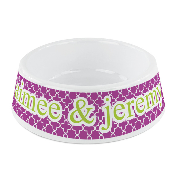 Custom Clover Plastic Dog Bowl - Small (Personalized)