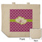 Clover Reusable Cotton Grocery Bag - Front & Back View