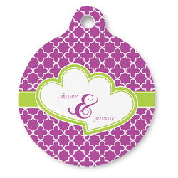 Clover Round Pet ID Tag - Large (Personalized)