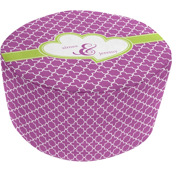 Custom Clover Round Pouf Ottoman (Personalized)