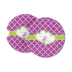 Clover Sandstone Car Coasters - Set of 2 (Personalized)