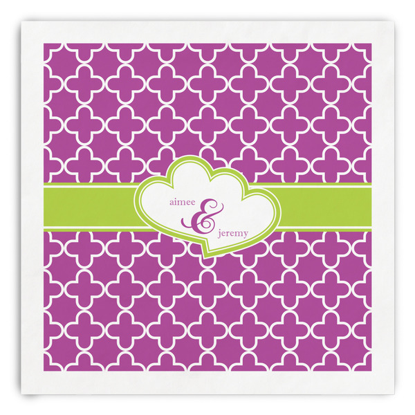 Custom Clover Paper Dinner Napkins (Personalized)