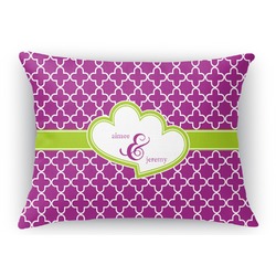 Clover Rectangular Throw Pillow Case - 12"x18" (Personalized)